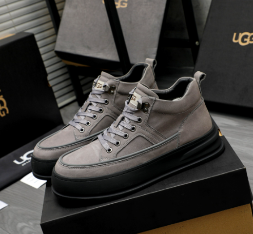 UGG Platform Lace-Up Sneaker 'Grey Black'