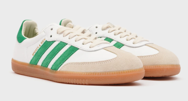 Sporty & Rich x Adidas Samba – White / Jolly Green