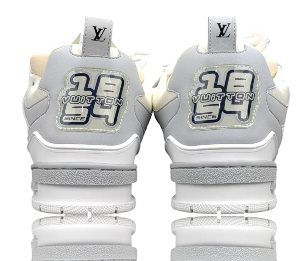 LV Skate Sneaker 'Grey' – Colorblock Nubuck & Mesh with Monogram Detail