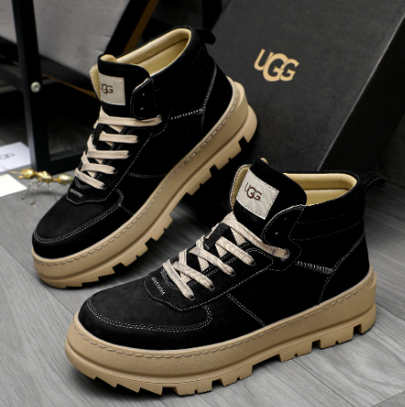UGG High-Top Lace-Up Sneaker Boot 'Black Cream'