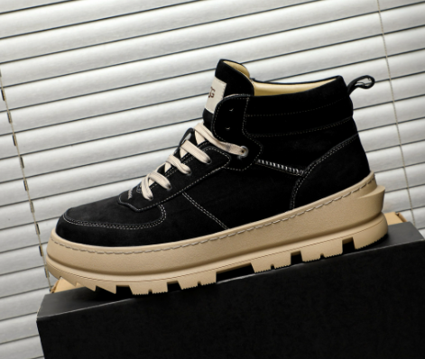 UGG High-Top Lace-Up Sneaker Boot 'Black Cream'