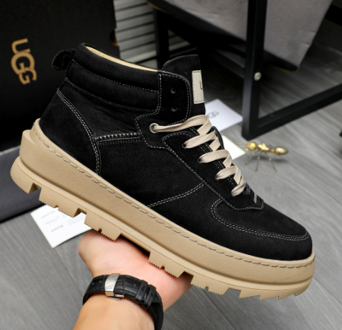 UGG High-Top Lace-Up Sneaker Boot 'Black Cream'