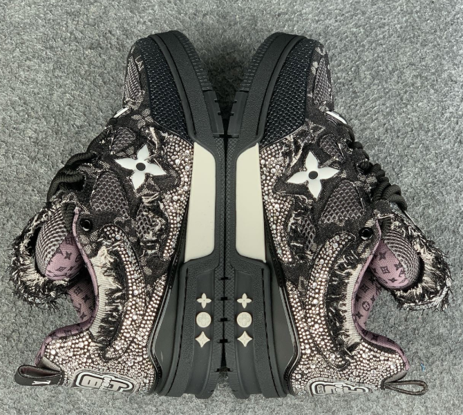 Louis Vuitton LV Skate Sneaker 'Black Swarovski Monogram' – Crystal-Embellished Luxury Sneaker