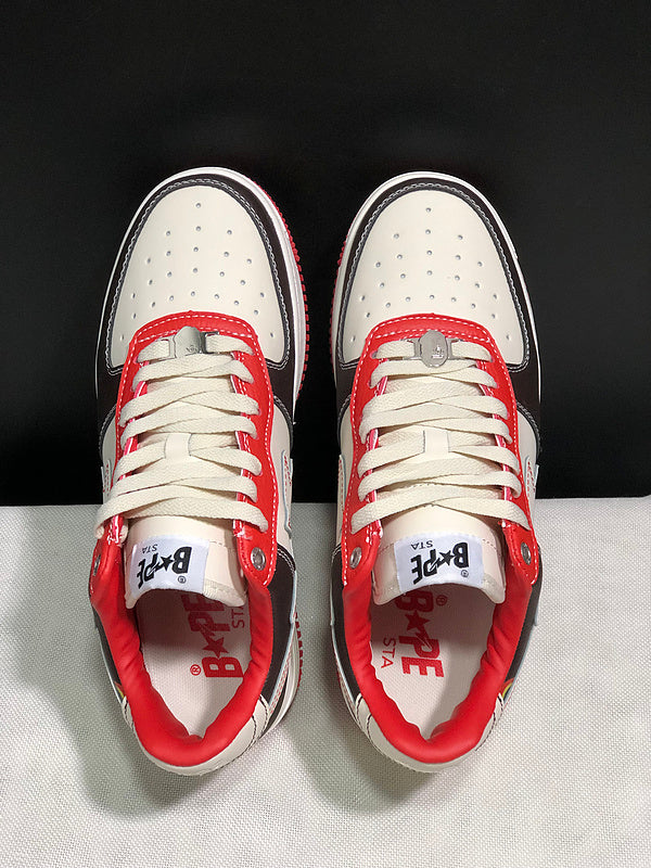 BAPE STA Low 'Black/Cream/Red'