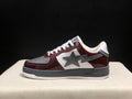 BAPE STA Low 'Burgundy/White/Grey'