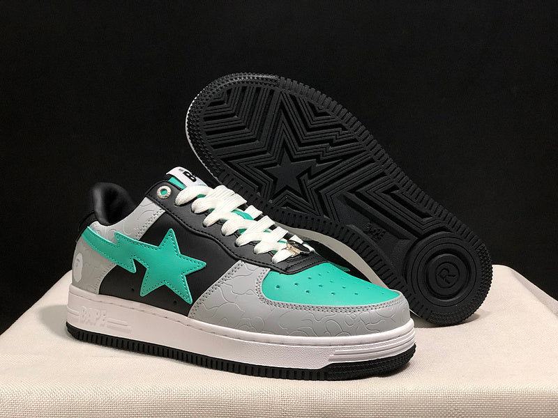 BAPE STA Low 'Grey/Black/Mint'