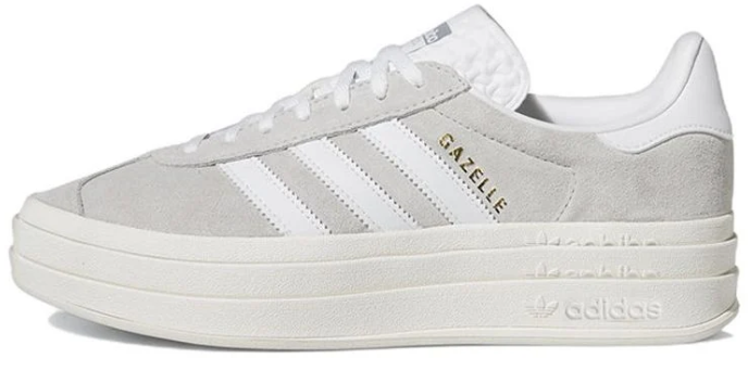 Women's Adidas Gazelle Bold 'Grey White' – Platform Retro Sneaker HQ6893