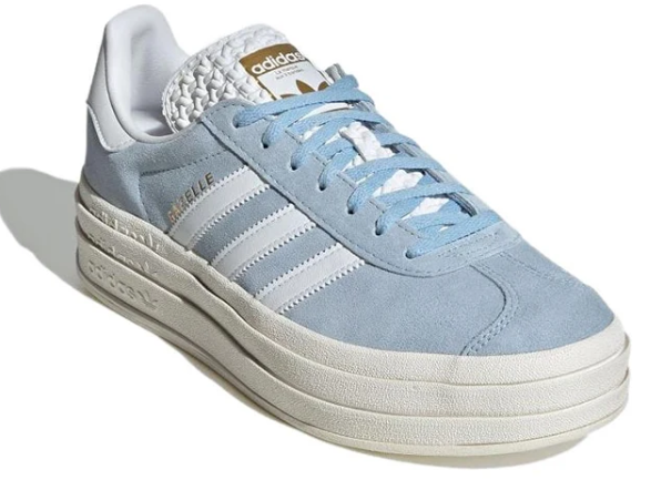 Women's Adidas Gazelle Bold 'Clear Sky Blue' – Platform Retro Sneaker ID6991