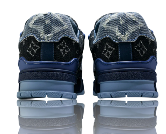 LV Trainer Low 'Monogram Denim White Blue' – Louis Vuitton Luxury Basketball Sneaker