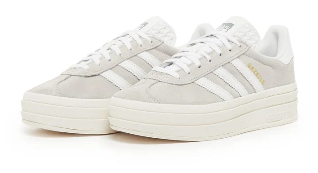 Women's Adidas Gazelle Bold 'Grey White' – Platform Retro Sneaker HQ6893