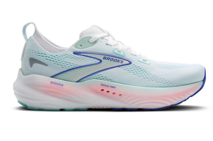 Brooks Glycerin 22 – Women's Running Shoe | White / Limpet Shell / Amparo Blue